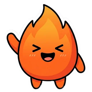 Chispa, la mascota de Forja, saludando