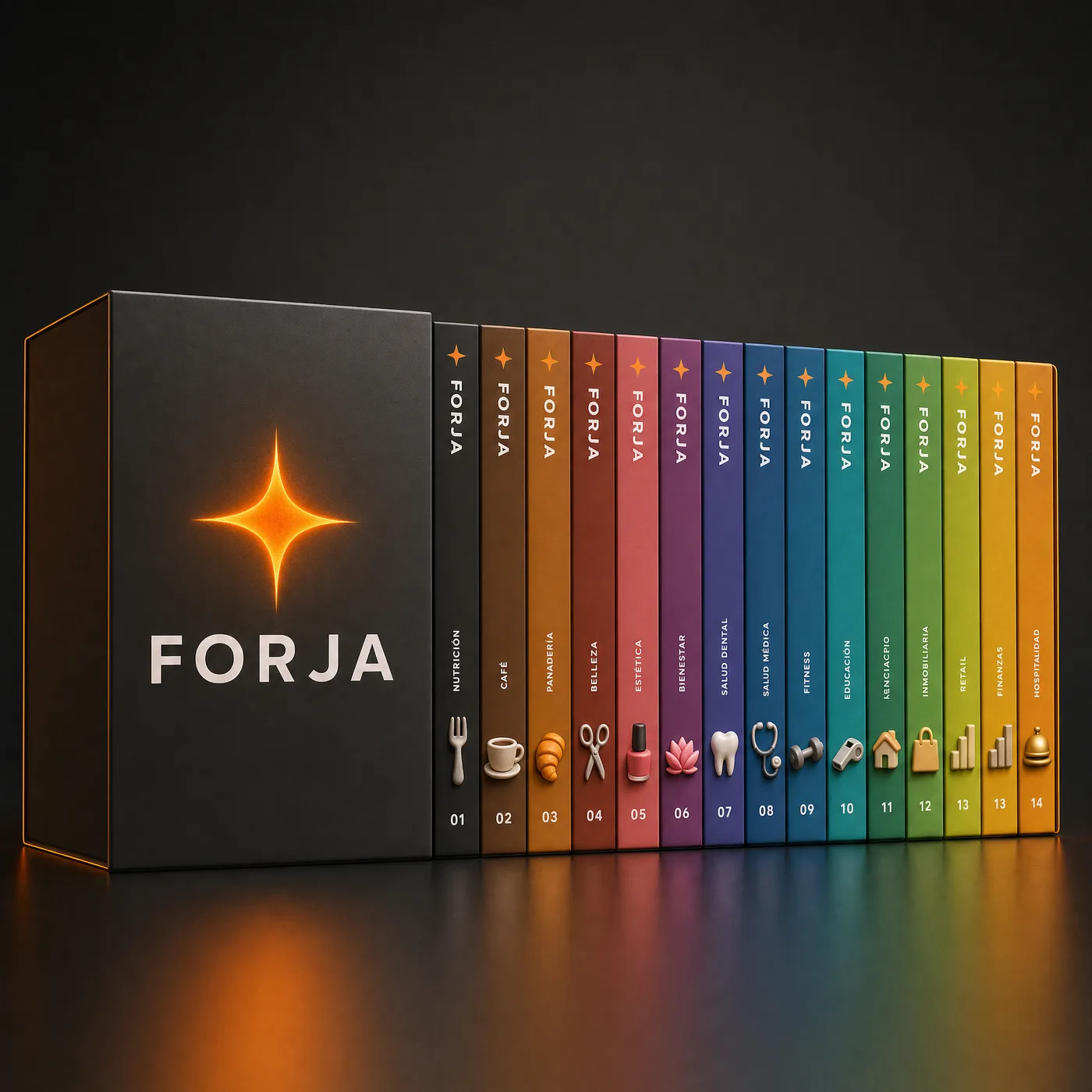 Box-set con los 14 bots de Forja
